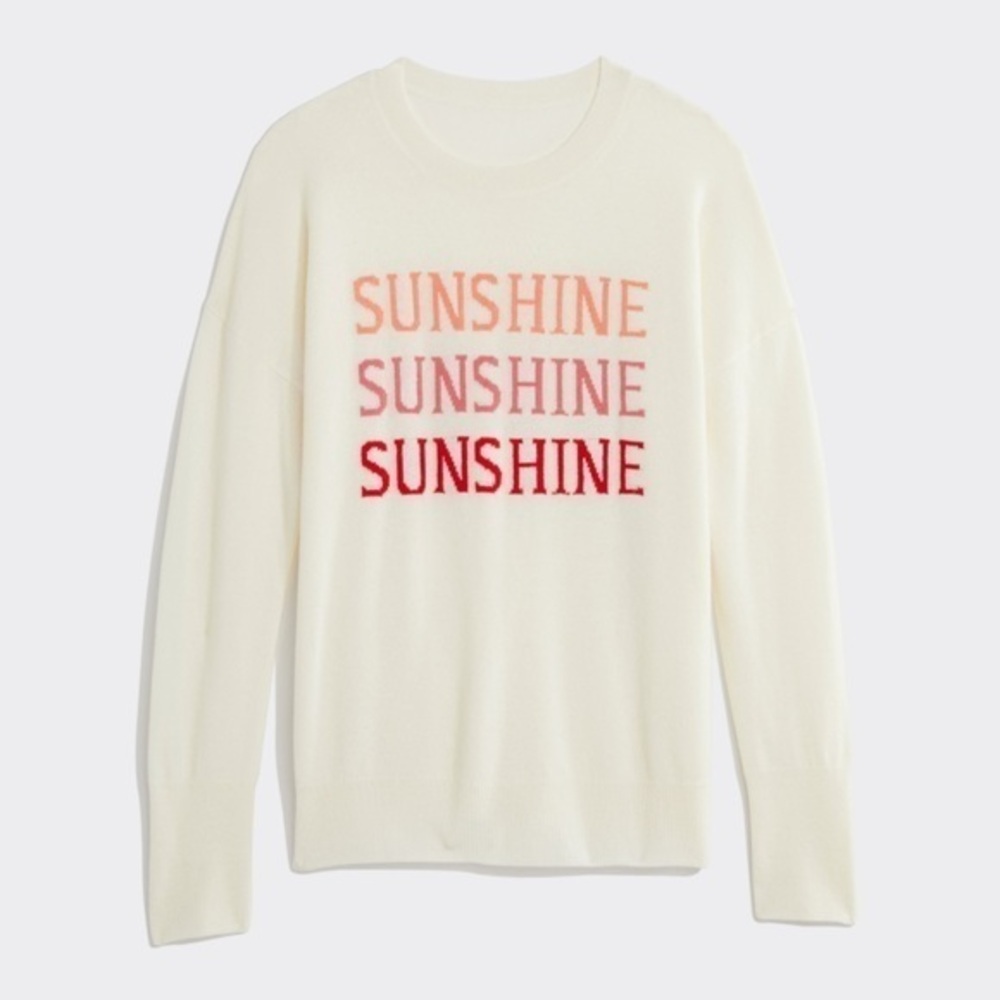 Vineyard Vines Sunshine Intarsia Cashmere Crewneck Sweater | M